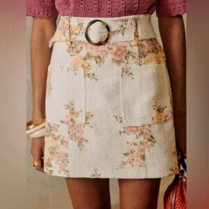 Sezane Gillie Skirt Mini Ella Floral Size 36 US 4 NWOT